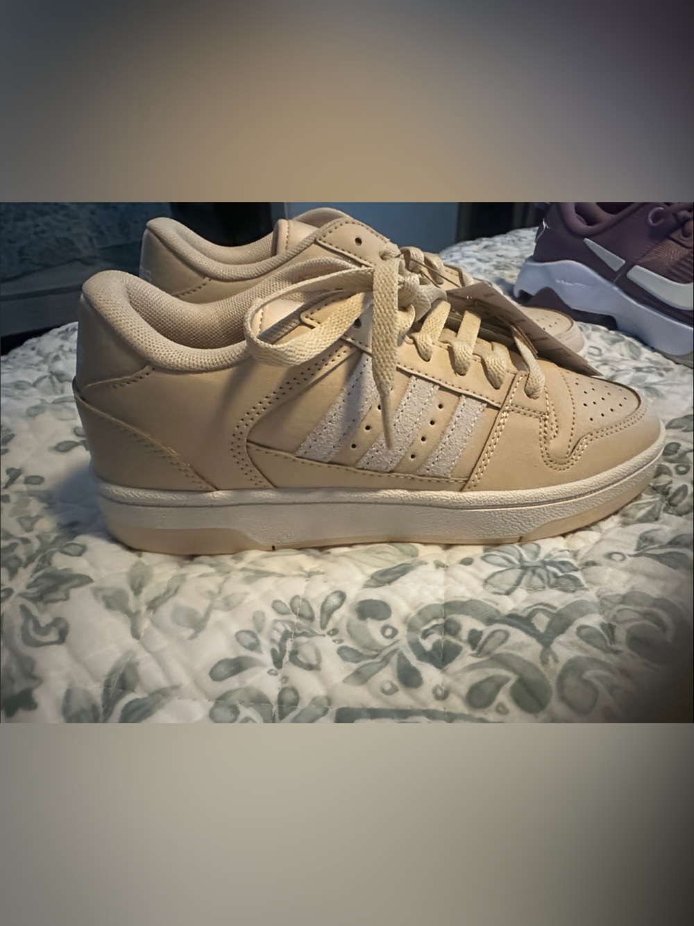 adidas Women's Beige Low-Top Lace Sneakers